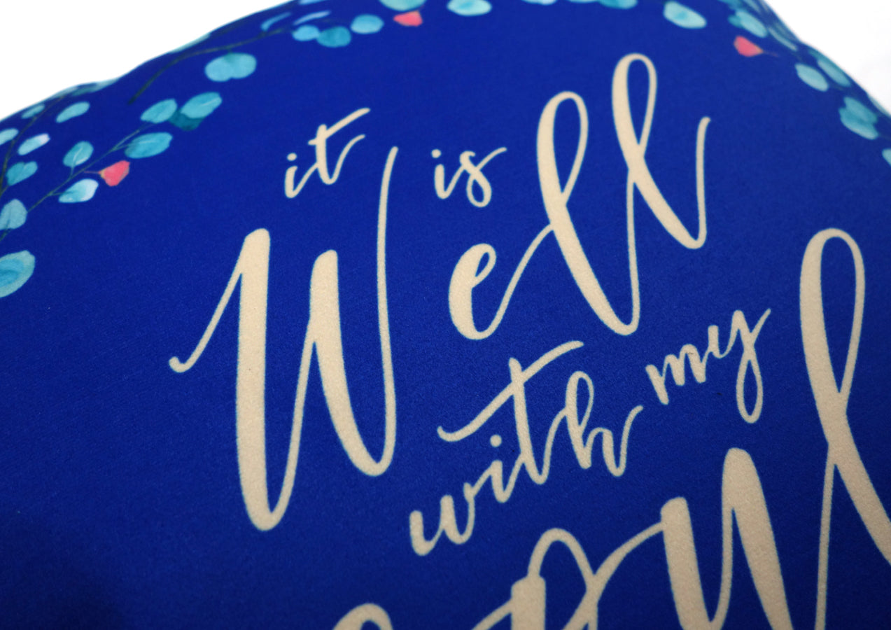 It Is Well {Cushion Cover} - Cushion Covers by The Commandment Co, The Commandment Co , Singapore Christian gifts shop