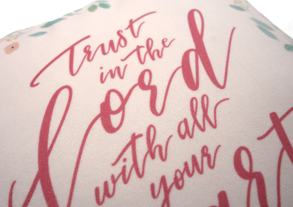 Trust In The Lord {Cushion Cover} - Cushion Covers by The Commandment Co, The Commandment Co , Singapore Christian gifts shop