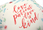 Love Is Patient Love Is Kind {Cushion Cover} - Cushion Covers by The Commandment Co, The Commandment Co , Singapore Christian gifts shop