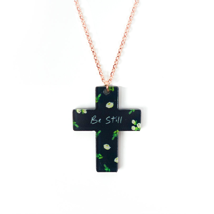 Be Still {Cross Necklace} - Accessories by The Commandment Co, The Commandment Co , Singapore Christian gifts shop