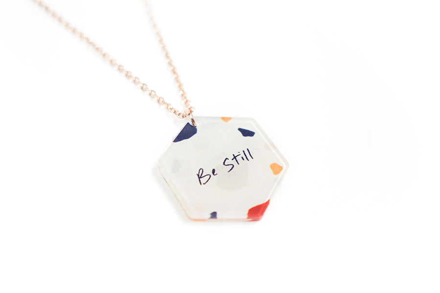 Be Still {Hexagon Necklace} - Accessories by The Commandment Co, The Commandment Co