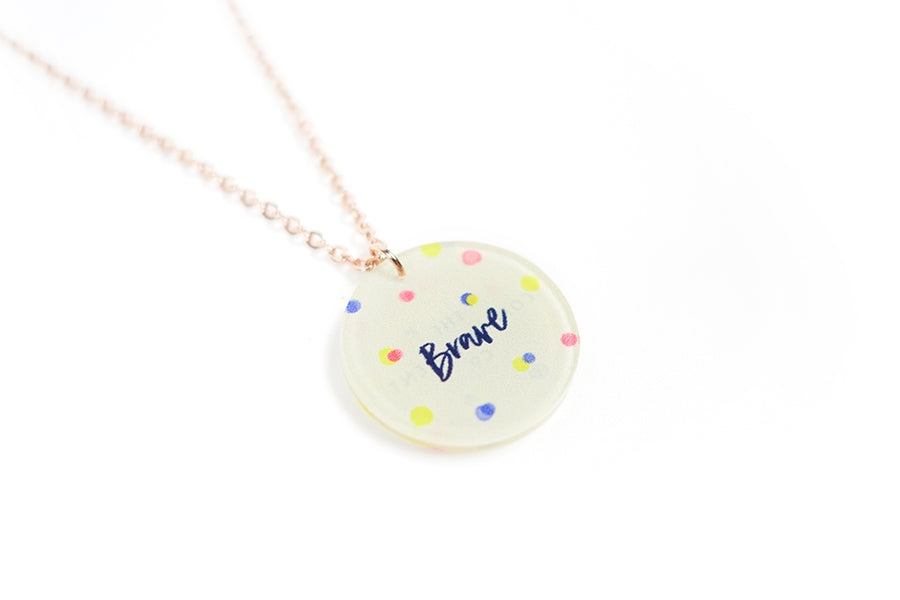 Brave {Round Necklace} - Accessories by The Commandment Co, The Commandment Co , Singapore Christian gifts shop