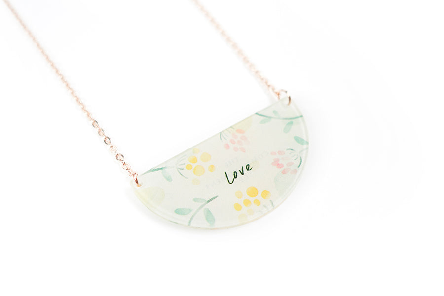 Love {Semicircle Necklace} - Accessories by The Commandment Co, The Commandment Co , Singapore Christian gifts shop
