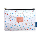 Multipurpose PU Leather pouch in white with flowers designs on it. Features bible verse ‘Your grace is sufficient for me’ in white lettering and is great Christian gift idea. The pouch has inner lining, gold zip. Dimensions: 21cm (W) x 14cm (H)