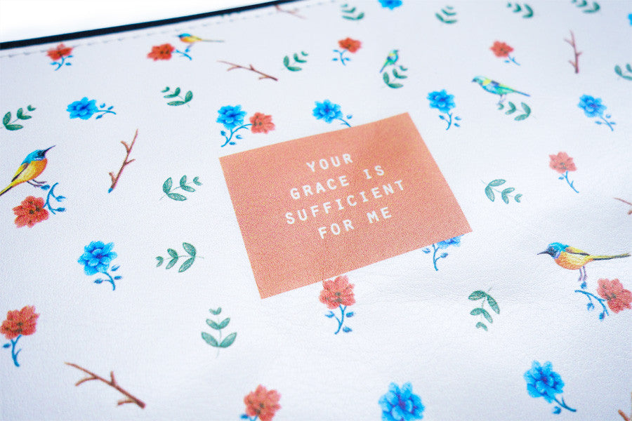 Your grace is sufficient for me typography close up