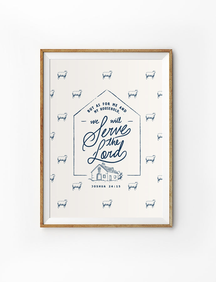 Serve The Lord V2 {Poster} - Posters by The Commandment Co, The Commandment Co , Singapore Christian gifts shop