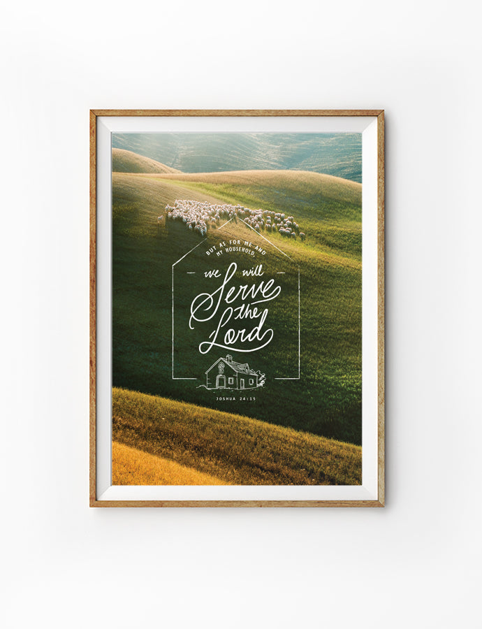 Serve The Lord V1 {Poster} - Posters by The Commandment Co, The Commandment Co , Singapore Christian gifts shop