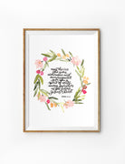 Posters featuring beautiful typography bible verses with floral designs. ‘Spirit of unity. 200GSM paper, available in A3,A4 size.