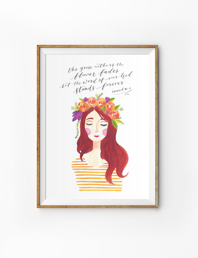 Bloom Lady #1 Esther {Poster} - Posters by The Brave Assembly, The Commandment Co , Singapore Christian gifts shop