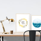 Courage, Dear Heart (Floral) {Poster} - Posters by Love That Letters, The Commandment Co , Singapore Christian gifts shop