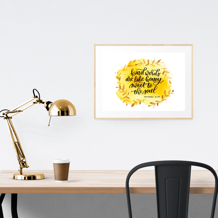 Creative posters make inspiring home decor ideas! This one is perfect as a reminder that kindness is a virtue and we need to be kind to others.