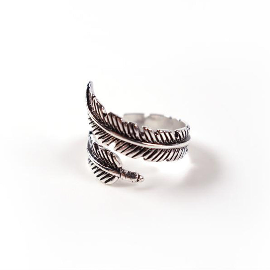 Creative fashion jewellery. Ring in the shape of a feather. Just like how God will protect you all around under His wings, this ring will go around you