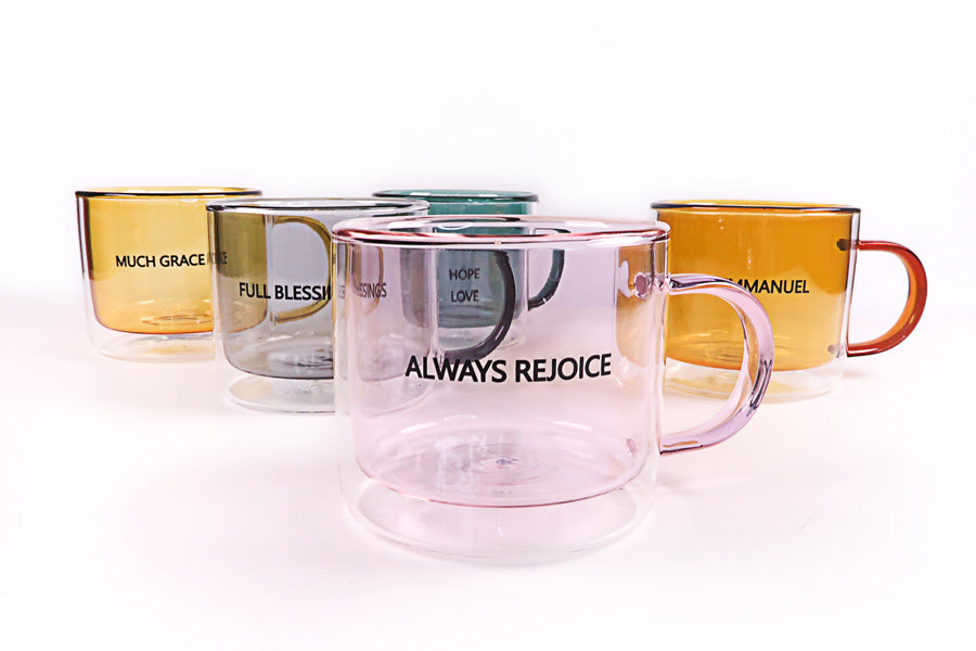 Vintage Cups | Glass Mug - Mugs by The Commandment Co, The Commandment Co , Singapore Christian gifts shop