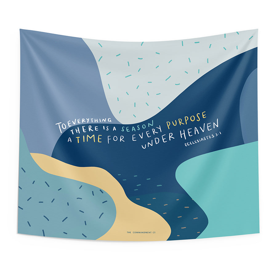 A Time For Every Purpose {Wall Tapestry} - Wall Tapestry by The Commandment Co , The Commandment Co , Singapore Christian gifts shop