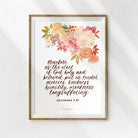 The Elect of God Christian poster with handwritten calligraphy and floral design.