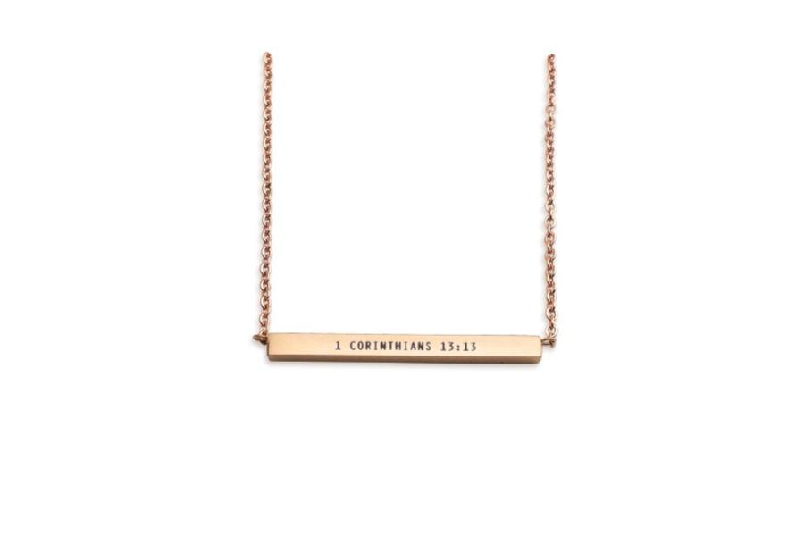 The Greatest of These is Love {Bar Pendant Necklace} - Necklace {by J&Co Foundry} by J&Co Foundry, The Commandment Co , Singapore Christian gifts shop