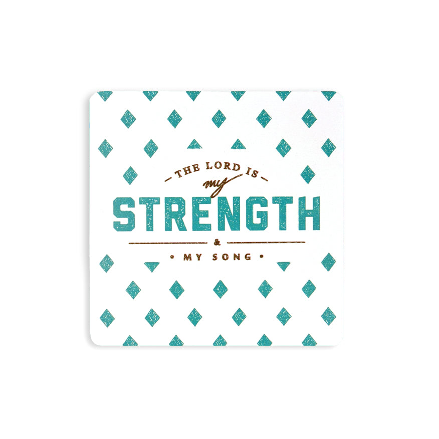 The Lord is My Strength {Coasters} - coasters by The Commandment Co, The Commandment Co , Singapore Christian gifts shop