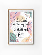 creative and beautiful christian bible verse psalms 118:6 wall art poster design