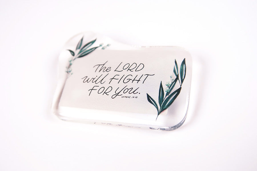 The Lord Will Fight For You {Acrylic Pins} - Accessories by Love That Letters, The Commandment Co , Singapore Christian gifts shop