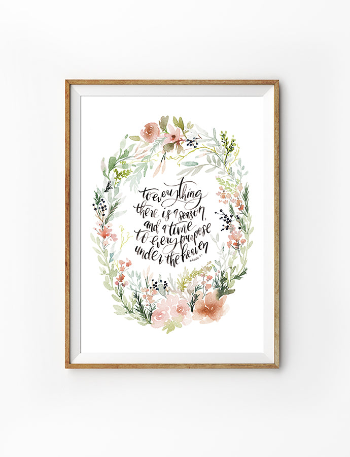 There is a Season and a Time {Poster} - Posters by Salt Stains Shop, The Commandment Co , Singapore Christian gifts shop