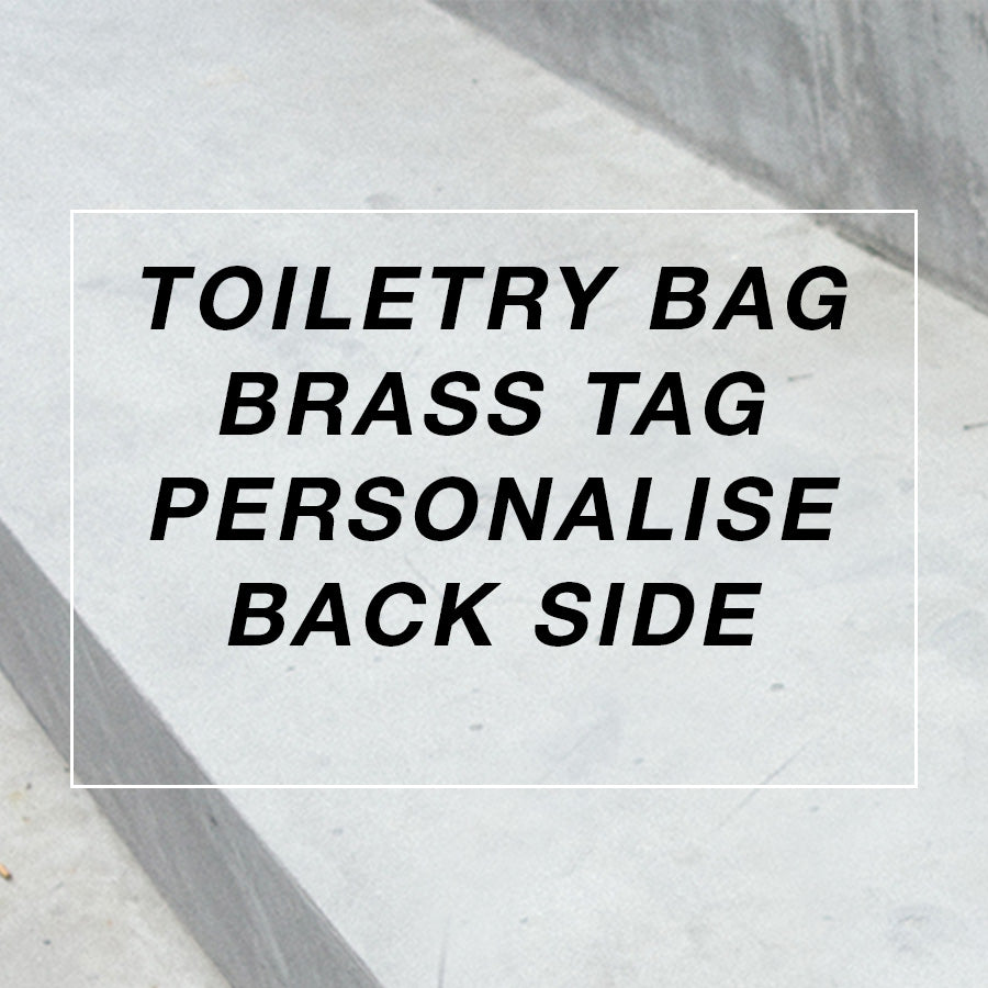 Toiletry Bag Brass Tag Personalise Back Side - by The Commandment Co, The Commandment Co , Singapore Christian gifts shop