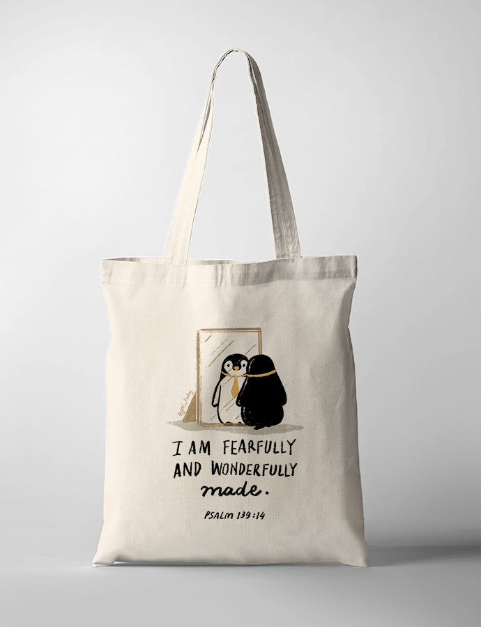 I am Fearfully and Wonderfully Made {Tote Bag} - tote bag by YMI, The Commandment Co , Singapore Christian gifts shop