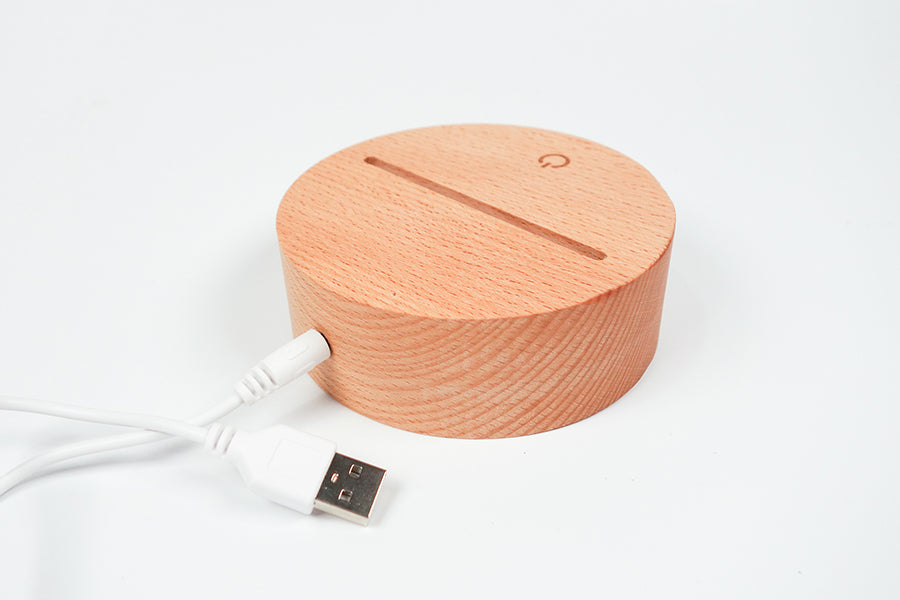 Wooden base for the Christian LED night light