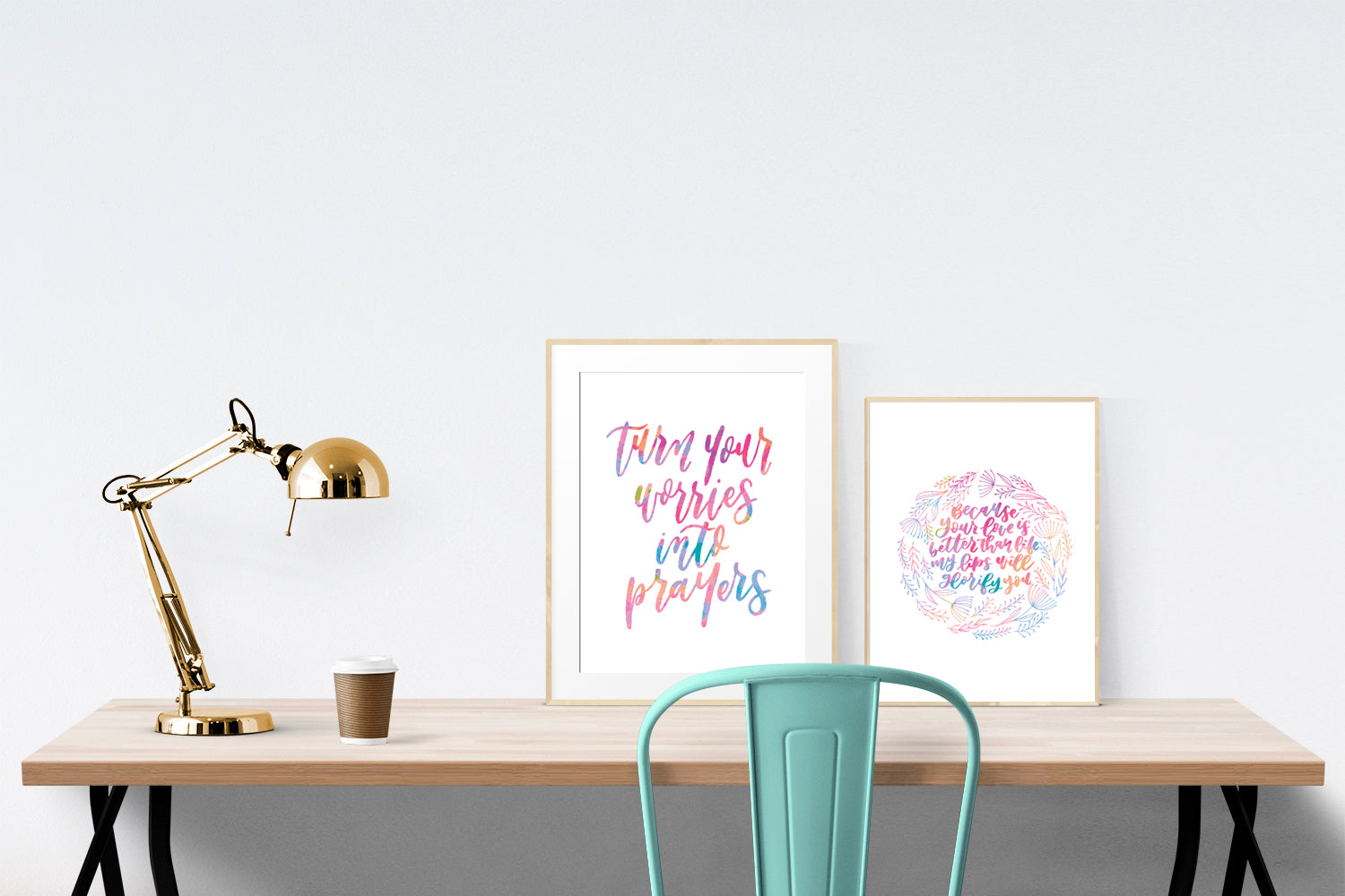 Turn Your Worries Into Prayer - Portrait {Poster} - Posters by Ash Letters, The Commandment Co , Singapore Christian gifts shop