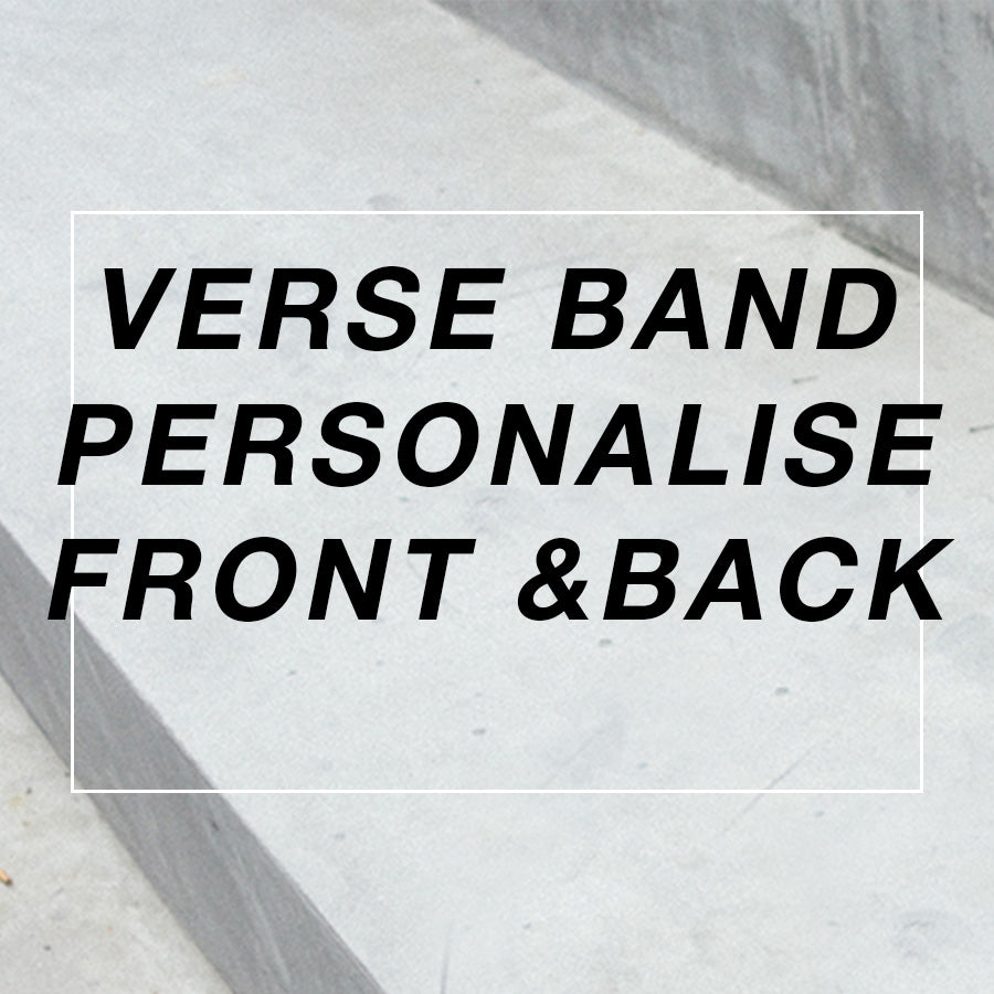 Personalise Verse Band Front and Back - by The Commandment Co, The Commandment Co , Singapore Christian gifts shop