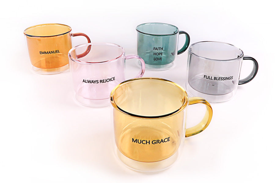 Vintage Cups | Glass Mug - Mugs by The Commandment Co, The Commandment Co , Singapore Christian gifts shop
