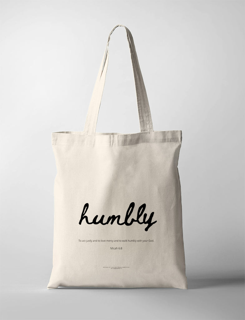 Walk Humbly {Tote Bag} - tote bag by Dandelion Art Print, The Commandment Co , Singapore Christian gifts shop