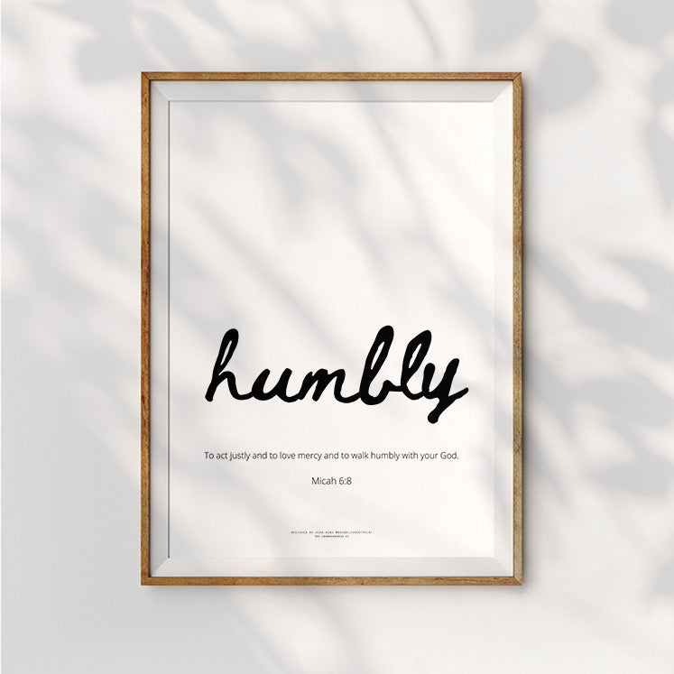 Walk Humbly {Poster}