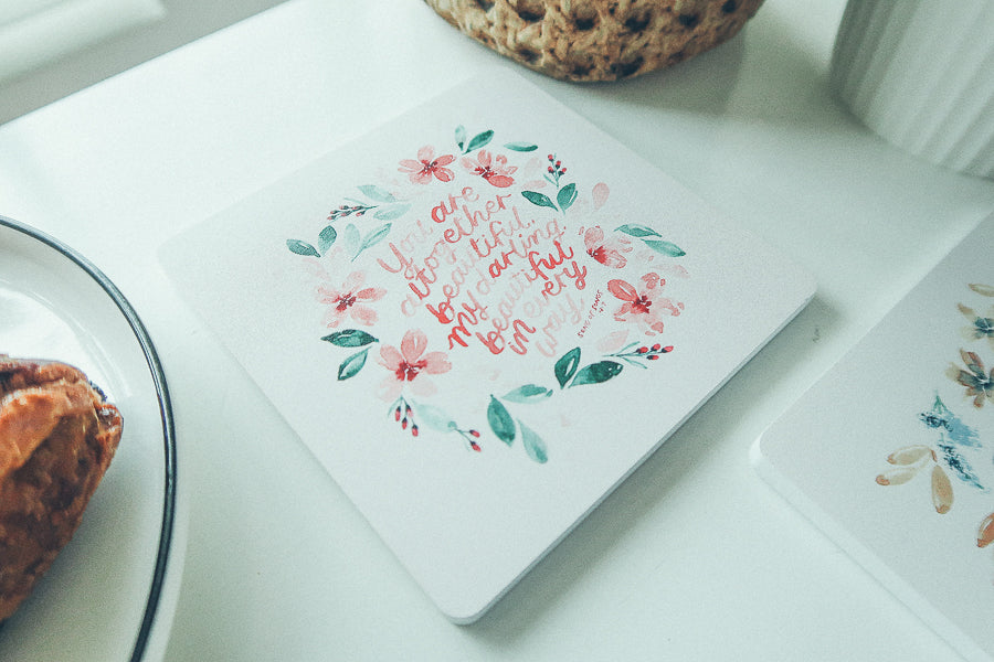 You Are Altogether Beautiful {Coaster} - coasters by Love That Letters, The Commandment Co , Singapore Christian gifts shop