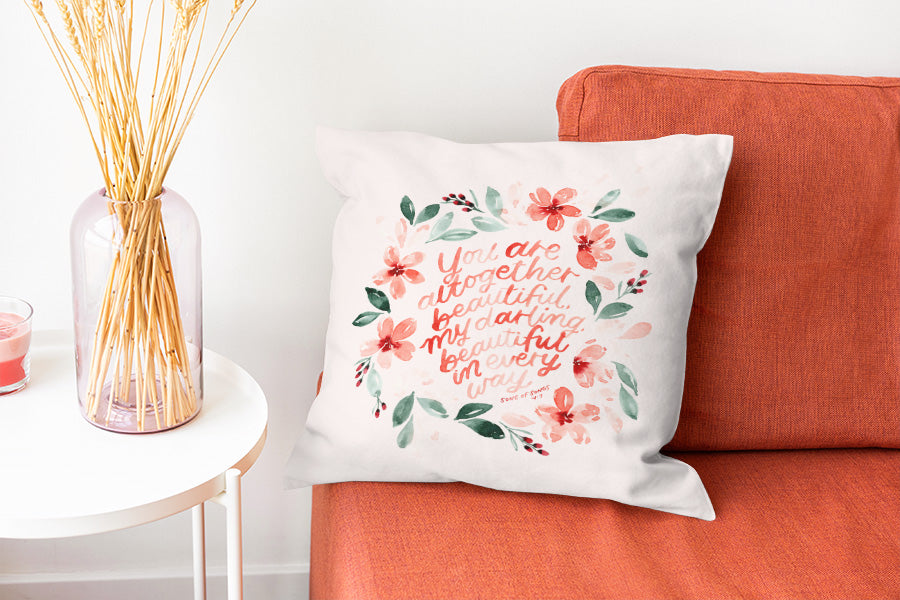 You Are Altogether Beautiful {Cushion Cover} - Cushion Covers by Love That Letters, The Commandment Co , Singapore Christian gifts shop