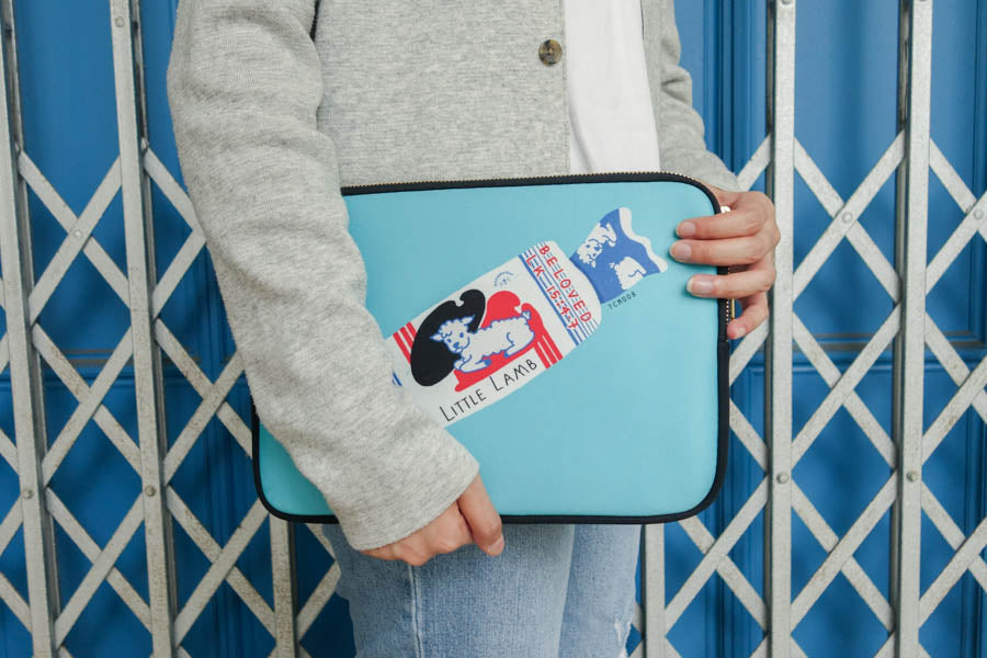 Little Lamb Sweet | Laptop Sleeve {LOVE SUPERMARKET} - Laptop Sleeve by The Commandment Co, The Commandment Co , Singapore Christian gifts shop