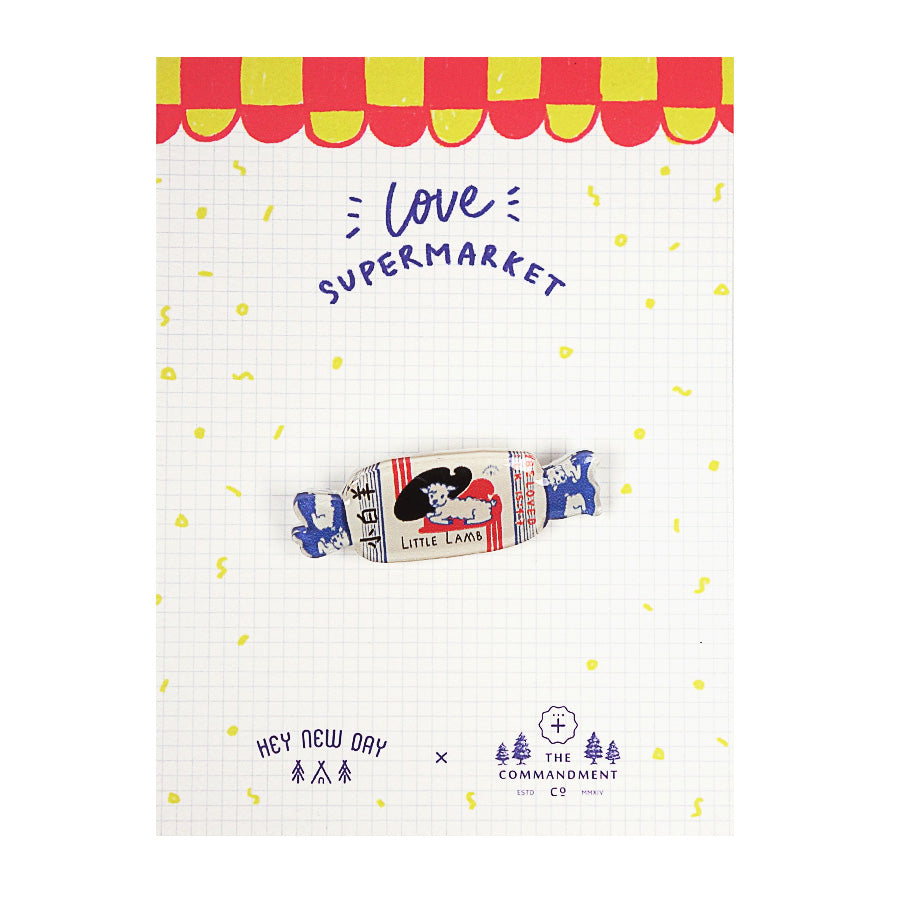 Little White Lamb Sweet {LOVE SUPERMARKET Pins} - Accessories by Hey New Day, The Commandment Co , Singapore Christian gifts shop