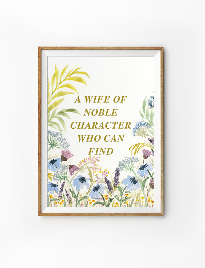 A Wife of Noble Character Who Can Find {Poster} - Posters by Love The Ark, The Commandment Co