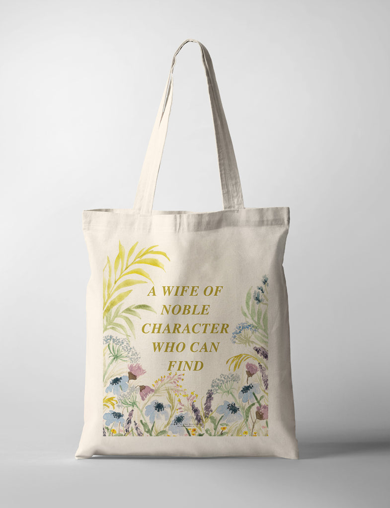 A Wife of Noble Character Who Can Find {Tote Bag} - tote bag by Love The Ark, The Commandment Co