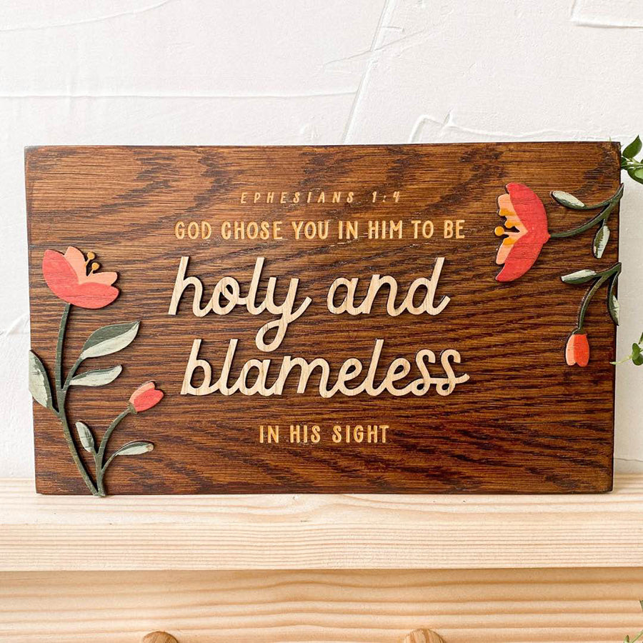 Holy And Blameless {Wood Craft} - Wood Craft by BlessedBe, The Commandment Co , Singapore Christian gifts shop