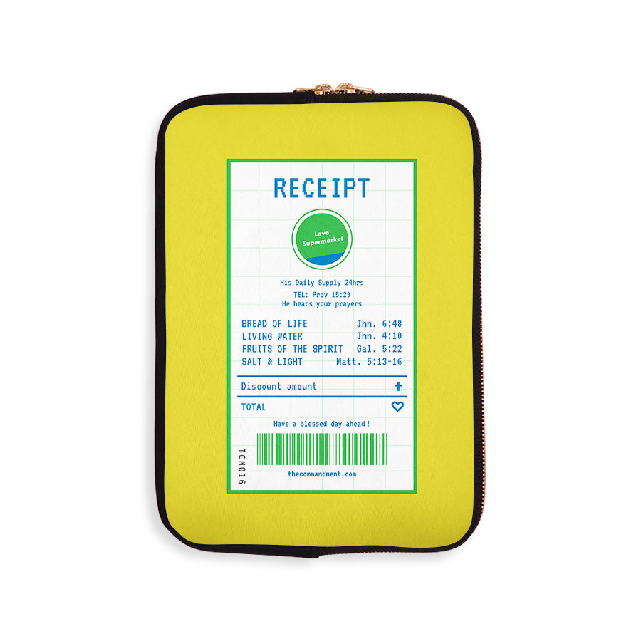 Xin Blessed Ramen | Laptop Sleeve {LOVE SUPERMARKET} - Laptop Sleeve by The Commandment Co, The Commandment Co , Singapore Christian gifts shop