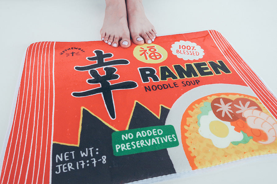 Xin Blessed Ramen {Door Mat} - door mat by The Commandment Co, The Commandment Co , Singapore Christian gifts shop