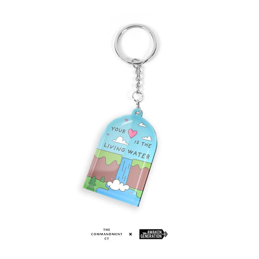 Living Water Acrylic Keychain - Keychain by The Commandment, The Commandment Co , Singapore Christian gifts shop
