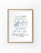 Yet Not I But Through Christ In Me Christian poster designed by Ruth @deepgraceinspo.