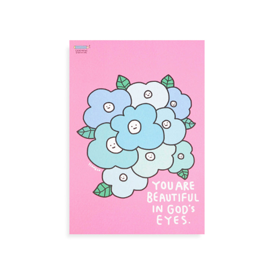 You Are Beautiful {Postcard} - Cards by Goodnewsdrawing, The Commandment Co , Singapore Christian gifts shop