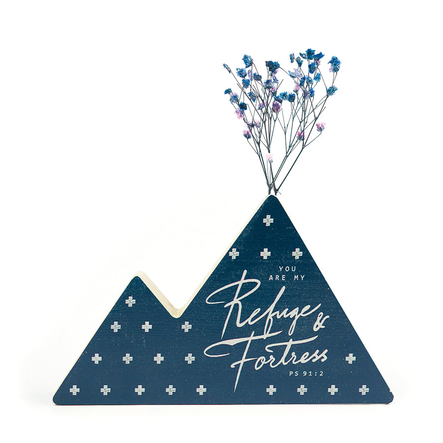 Refuge And Fortress {Mountain Vase} - by The Commandment Co, The Commandment Co , Singapore Christian gifts shop
