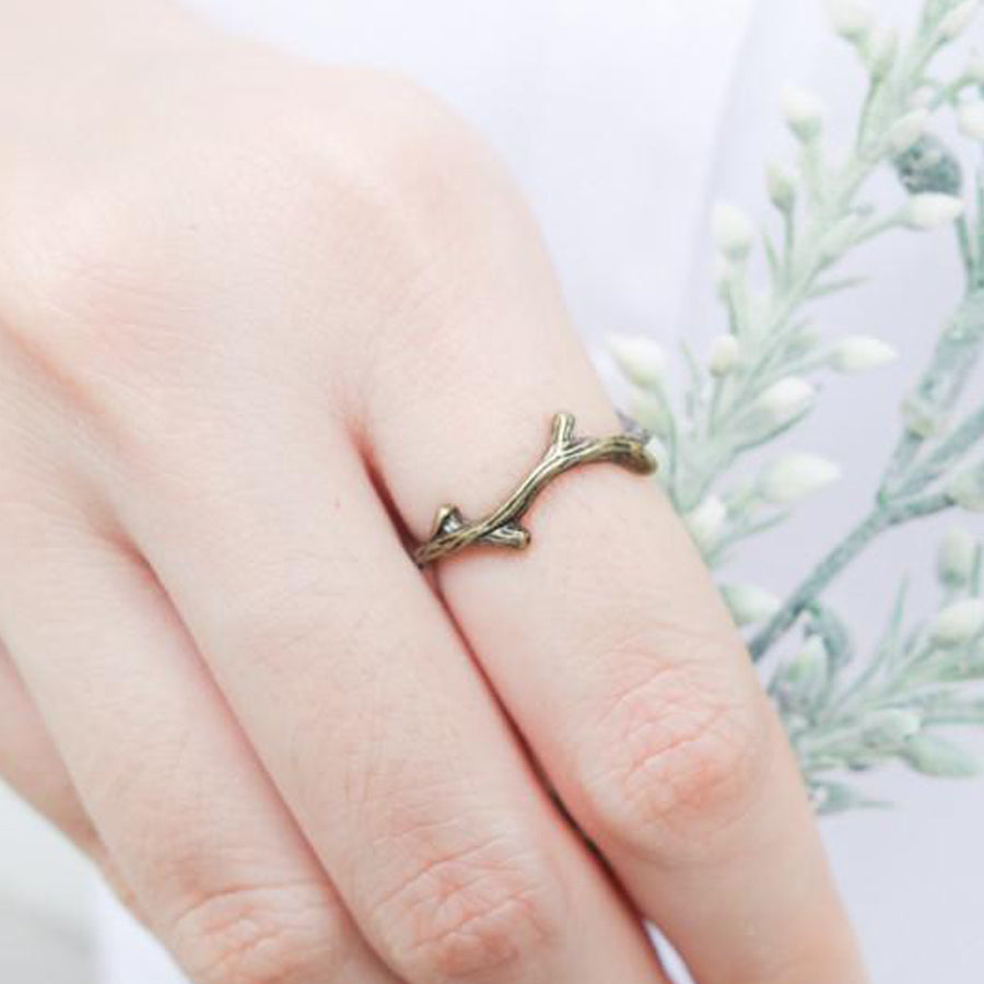 You Are The Branches bronze Christian ring inspired by John 15:5, product view