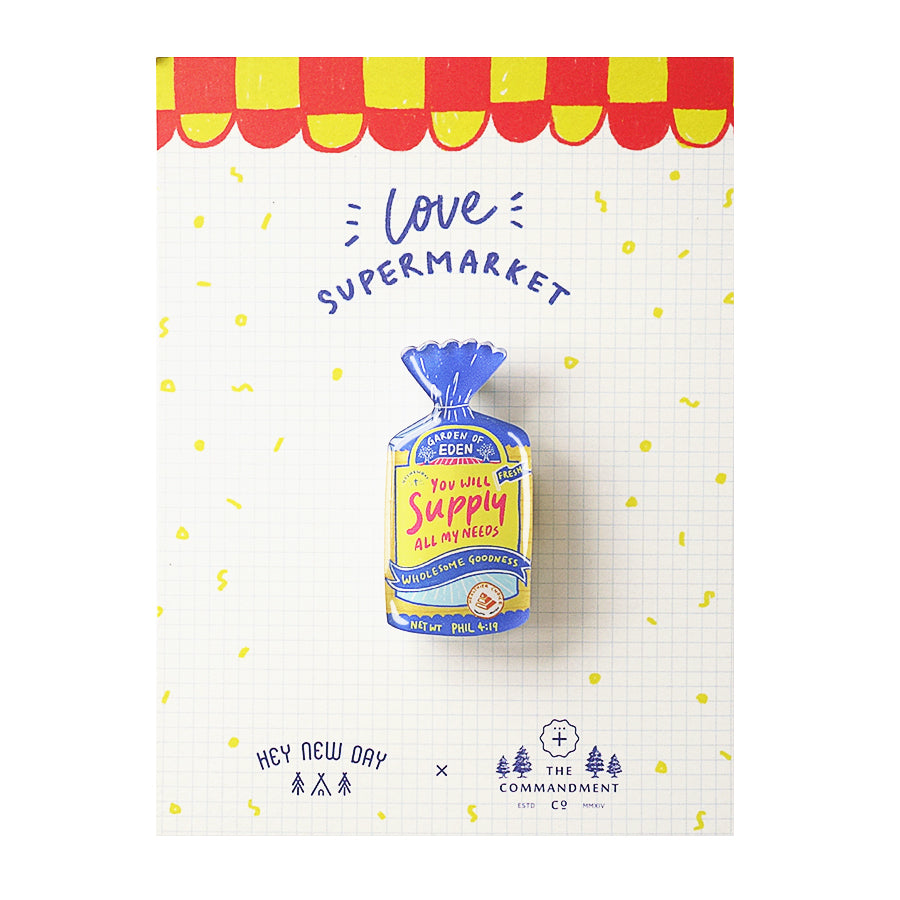 bread loaf acrylic pin with motivational messages