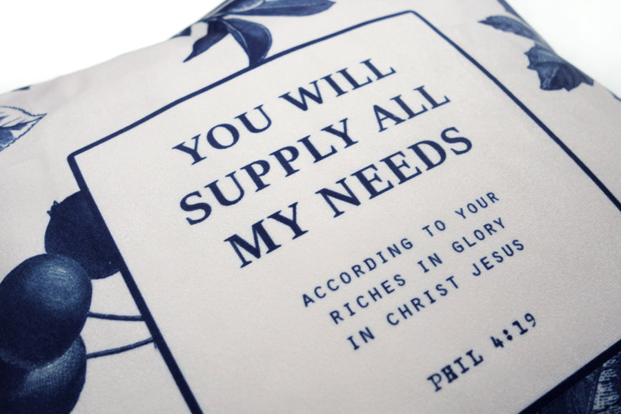 You Will Supply All My Needs {Cushion Cover} - Cushion Covers by The Commandment Co, The Commandment Co , Singapore Christian gifts shop