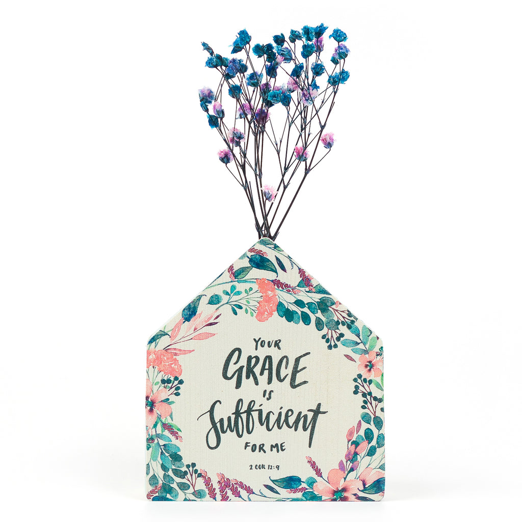 Your Grace is Sufficient For Me {Little House Vase} - by The Commandment Co, The Commandment Co , Singapore Christian gifts shop