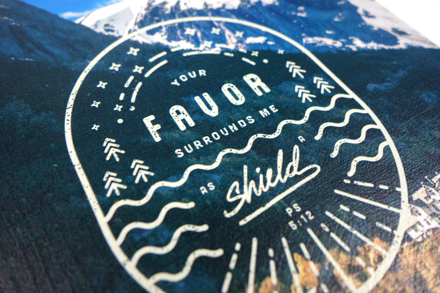 Your Favor Surrounds Me As A Shield {Wood Board} - Wood Board by Timber+Shepherd, The Commandment Co , Singapore Christian gifts shop